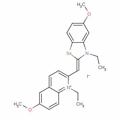 1-Ethyl-2-[(3-ethyl-5-methoxy-3h-benzoselenazol-2-ylidene)methyl]-6-methoxyquinolinium iodide Structure,50378-83-1Structure