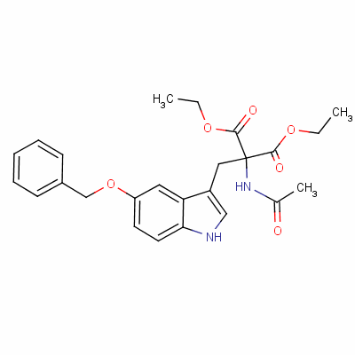 Diethyl 2-acetamido-2-((5-(phenylmethoxy)indol-3-yl)methyl)malonateStructure,50469-23-3Structure Diethyl 2-acetamido-2-((5-(phenylmethoxy)indol-3-yl)methyl)malonate Structure,50469-23-3Structure