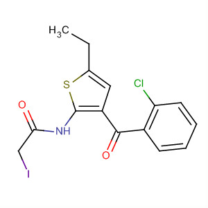 3-(O-氯苯甲?；?-5-乙基-2-(碘乙酰基氨基)噻吩結(jié)構(gòu)式_50509-01-8結(jié)構(gòu)式