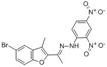 Ethanone, 1-(5-bromo-3-methyl-2-benzofuranyl)-, 2-(2,4-dinitrophenyl)hydrazoneStructure,50638-10-3Structure Ethanone, 1-(5-bromo-3-methyl-2-benzofuranyl)-, 2-(2,4-dinitrophenyl)hydrazone Structure,50638-10-3Structure