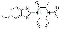 Propanamide, 2-(acetylphenylamino)-n-(6-methoxy-2-benzothiazolyl)-(9ci)Structure,50827-33-3Structure Propanamide, 2-(acetylphenylamino)-n-(6-methoxy-2-benzothiazolyl)-(9ci) Structure,50827-33-3Structure