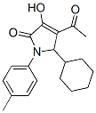 2H-Pyrrol-2-one, 4-acetyl-5-cyclohexyl-1,5-dihydro-3-hydroxy-1-(4-methylphenyl)-Structure,512176-53-3Structure 2H-Pyrrol-2-one, 4-acetyl-5-cyclohexyl-1,5-dihydro-3-hydroxy-1-(4-methylphenyl)- Structure,512176-53-3Structure