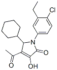2H-Pyrrol-2-one, 4-acetyl-1-(4-chloro-3-ethylphenyl)-5-cyclohexyl-1,5-dihydro-3-hydroxy-Structure,512177-29-6Structure 2H-Pyrrol-2-one, 4-acetyl-1-(4-chloro-3-ethylphenyl)-5-cyclohexyl-1,5-dihydro-3-hydroxy- Structure,512177-29-6Structure