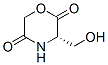 2,5-Morpholinedione, 3-(hydroxymethyl)-, (3s)-(9ci)Structure,512802-58-3Structure 2,5-Morpholinedione, 3-(hydroxymethyl)-, (3s)-(9ci) Structure,512802-58-3Structure