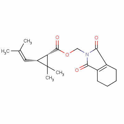 (1,3,4,5,6,7-Hexahydro-1,3-dioxo-2h-isoindol-2-yl)methyl (1r-cis)-2,2-dimethyl-3-(2-methylprop-1-enyl)cyclopropanecarboxylateStructure,51348-90-4Structure (1,3,4,5,6,7-Hexahydro-1,3-dioxo-2h-isoindol-2-yl)methyl (1r-cis)-2,2-dimethyl-3-(2-methylprop-1-enyl)cyclopropanecarboxylate Structure,51348-90-4Structure