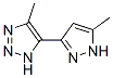 4-Methyl-5-(5-methyl-1h-pyrazol-3-yl)-1h-1,2,3-triazoleStructure,51719-86-9Structure 4-Methyl-5-(5-methyl-1h-pyrazol-3-yl)-1h-1,2,3-triazole Structure,51719-86-9Structure