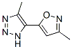 1H-1,2,3-triazole,4-methyl-5-(3-methyl-5-isoxazolyl)-(9ci)Structure,51719-87-0Structure 1H-1,2,3-triazole,4-methyl-5-(3-methyl-5-isoxazolyl)-(9ci) Structure,51719-87-0Structure