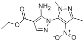 Ethyl 5-amino-1-(1,3-dimethyl-4-nitropyrazol-5-yl)pyrazole-4-carboxylateStructure,519056-62-3Structure Ethyl 5-amino-1-(1,3-dimethyl-4-nitropyrazol-5-yl)pyrazole-4-carboxylate Structure,519056-62-3Structure