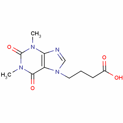 1,2,3,6-Tetrahydro-1,3-dimethyl-2,6-dioxo-7h-purine-7-butyric acidStructure,52083-48-4Structure 1,2,3,6-Tetrahydro-1,3-dimethyl-2,6-dioxo-7h-purine-7-butyric acid Structure,52083-48-4Structure