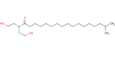 N,N-雙(2-羥基乙基)異十八烷-1-酰胺結(jié)構(gòu)式_52794-79-3結(jié)構(gòu)式