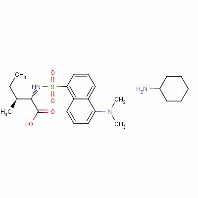 Dansyl-l-isoleucine cyclohexylammonium saltStructure,53369-40-7Structure Dansyl-l-isoleucine cyclohexylammonium salt Structure,53369-40-7Structure