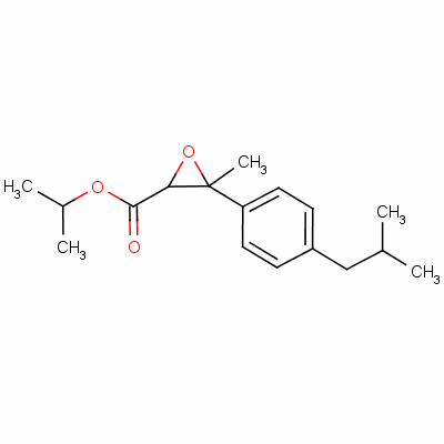 Isopropyl 3-methyl-3-(p-isobutylphenyl)oxirane-2-carboxylateStructure,53500-83-7Structure Isopropyl 3-methyl-3-(p-isobutylphenyl)oxirane-2-carboxylate Structure,53500-83-7Structure