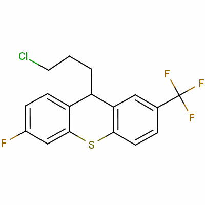9-(3-Chloropropyl)-6-fluoro-2-(trifluoromethyl)-9h-thioxantheneStructure,53542-48-6Structure 9-(3-Chloropropyl)-6-fluoro-2-(trifluoromethyl)-9h-thioxanthene Structure,53542-48-6Structure