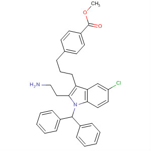 4-{3-[2-(2-氨基乙基)-5-氯-1-(二苯基甲基)-1H-吲哚-3-基]丙基}苯甲酸甲酯結(jié)構(gòu)式_540522-70-1結(jié)構(gòu)式