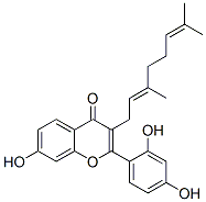 2-(2,4-Dihydroxyphenyl)-3-(3,7-dimethyl-2,6-octadienyl)-7-hydroxy-4h-1-benzopyran-4-oneStructure,54510-13-3Structure 2-(2,4-Dihydroxyphenyl)-3-(3,7-dimethyl-2,6-octadienyl)-7-hydroxy-4h-1-benzopyran-4-one Structure,54510-13-3Structure