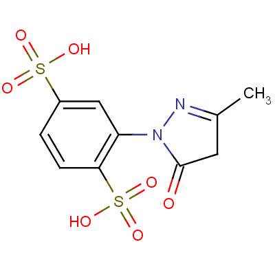 2-(4,5-Dihydro-3-methyl-5-oxo-1h-pyrazol-1-yl)benzene-1,4-disulphonic acidStructure,54817-63-9Structure 2-(4,5-Dihydro-3-methyl-5-oxo-1h-pyrazol-1-yl)benzene-1,4-disulphonic acid Structure,54817-63-9Structure