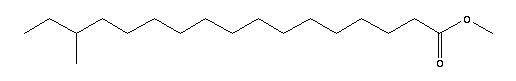 15-甲基十七烷酸甲酯結(jié)構(gòu)式_54833-55-5結(jié)構(gòu)式