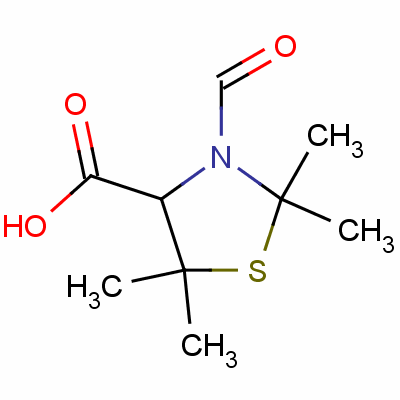 3-甲?；?2,2,5,5-四甲基噻唑烷-4-羧酸結(jié)構(gòu)式_55234-12-3結(jié)構(gòu)式