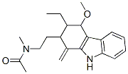 N-[2-(3-乙基-2,3,4,9-四氫-4-甲氧基-1-亞甲基-1H-咔唑-2-基)乙基]-n-甲基乙酰胺結(jié)構(gòu)式_55320-30-4結(jié)構(gòu)式