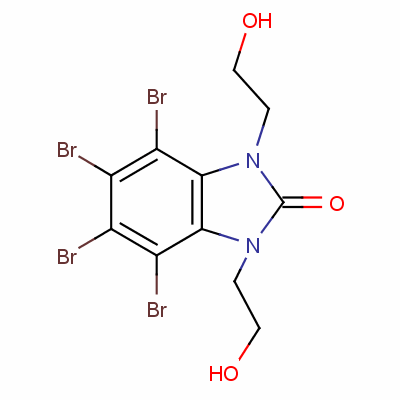 4,5,6,7-四溴-1,3-二氫-1,3-雙(2-羥基乙基)-2H-苯并咪唑-2-酮結(jié)構(gòu)式_56315-67-4結(jié)構(gòu)式
