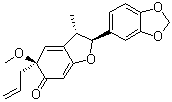 (2S)-2α-(1,3-benzodioxole-5-yl)-3β-methyl-5α-methoxy-5-allyl-2,3,5,6-tetrahydrobenzofuran-6-oneStructure,57430-03-2Structure (2S)-2α-(1,3-benzodioxole-5-yl)-3β-methyl-5α-methoxy-5-allyl-2,3,5,6-tetrahydrobenzofuran-6-one Structure,57430-03-2Structure