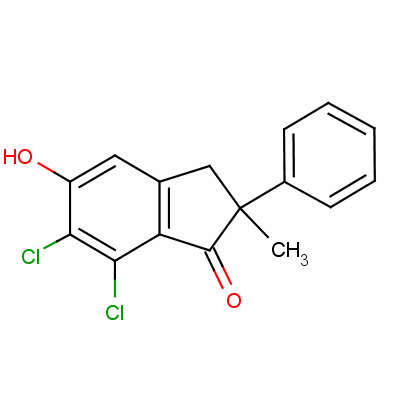 6,7-Dichloro-5-hydroxy-2-methyl-2-phenylindan-1-oneStructure,57509-50-9Structure 6,7-Dichloro-5-hydroxy-2-methyl-2-phenylindan-1-one Structure,57509-50-9Structure