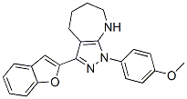 (9ci)-3-(2-苯并呋喃)-1,4,5,6,7,8-六氫-1-(4-甲氧基苯基)-吡唑并[3,4-b]氮雜卓結構式_577699-48-0結構式
