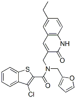 (9ci)-3-氯-n-[(6-乙基-1,2-二氫-2-氧代-3-喹啉)甲基]-n-(2-呋喃甲基)-苯并[b]噻吩-2-羧酰胺結構式_579450-32-1結構式