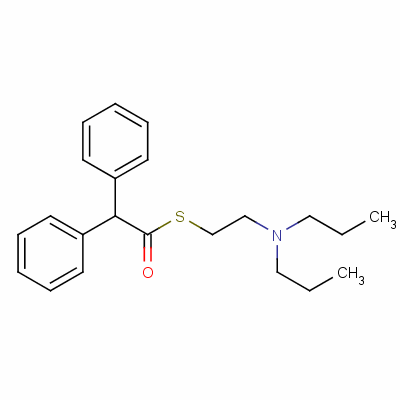 2-Dipropylaminoethyl diphenylthioacetateStructure,5835-72-3Structure 2-Dipropylaminoethyl diphenylthioacetate Structure,5835-72-3Structure