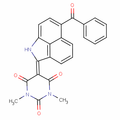 5-[6-苯甲?；絒cd]吲哚-2(1h)-基]-1,3-二甲基-1h,3h,5h-嘧啶-2,4,6-三酮結構式_58470-73-8結構式