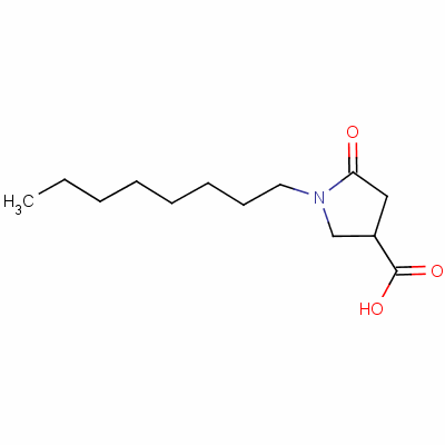 1-Octyl-5-oxopyrrolidine-3-carboxylic acidStructure,58505-91-2Structure 1-Octyl-5-oxopyrrolidine-3-carboxylic acid Structure,58505-91-2Structure