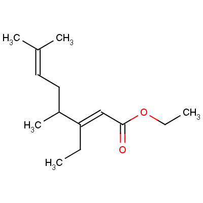 Ethyl 3-ethyl-4,7-dimethyl-2,6-octadienoateStructure,58535-01-6Structure Ethyl 3-ethyl-4,7-dimethyl-2,6-octadienoate Structure,58535-01-6Structure