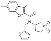 3,6-二甲基-n-(四氫-1,1-二氧化物-3-噻吩)-n-(2-噻吩甲基)-2-苯并呋喃羧酰胺結(jié)構(gòu)式_586992-12-3結(jié)構(gòu)式