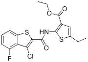 (9ci)-2-[[(3-氯-4-氟苯并[b]噻吩-2-基)羰基]氨基]-5-乙基-3-噻吩羧酸乙酯結(jié)構(gòu)式_588674-17-3結(jié)構(gòu)式