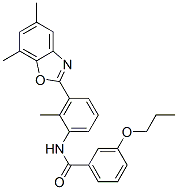 (9ci)-n-[3-(5,7-二甲基-2-苯并噁唑基)-2-甲基苯基]-3-丙氧基-苯甲酰胺結(jié)構(gòu)式_590395-84-9結(jié)構(gòu)式