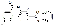 (9ci)-n-[3-(5,7-二甲基-2-苯并噁唑基)-2-甲基苯基]-4-氟-苯甲酰胺結(jié)構(gòu)式_590395-95-2結(jié)構(gòu)式