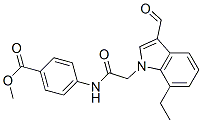 (9CI)-4-[[(7-乙基-3-甲?；?1H-吲哚-1-基)乙?；鵠氨基]-苯甲酸甲酯結(jié)構(gòu)式_593236-66-9結(jié)構(gòu)式