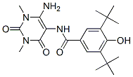 Benzamide,n-(6-amino-1,2,3,4-tetrahydro-1,3-dimethyl-2,4-dioxo-5-pyrimidinyl)-3,5-bis(1,1-dimethylethyl)-4-hydroxy-Structure,595558-79-5Structure Benzamide,n-(6-amino-1,2,3,4-tetrahydro-1,3-dimethyl-2,4-dioxo-5-pyrimidinyl)-3,5-bis(1,1-dimethylethyl)-4-hydroxy- Structure,595558-79-5Structure