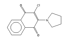 2-Chloro-3-pyrrolidino-1,4-naphthoquinoneStructure,59641-25-7Structure 2-Chloro-3-pyrrolidino-1,4-naphthoquinone Structure,59641-25-7Structure