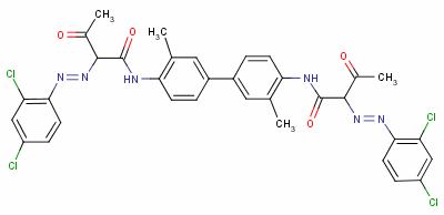 N,N-(3,3-二甲基[1,1-聯(lián)苯]-4,4-二基)雙[2-[(2,4-二氯苯基)氮雜]-3-氧代丁酰胺結(jié)構(gòu)式_5979-28-2結(jié)構(gòu)式
