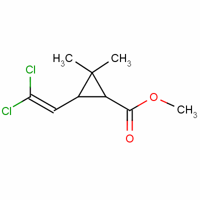 Methyl trans-3-(2,2-dichlorovinyl)-2,2-dimethylcyclopropanecarboxylateStructure,59897-94-8Structure Methyl trans-3-(2,2-dichlorovinyl)-2,2-dimethylcyclopropanecarboxylate Structure,59897-94-8Structure