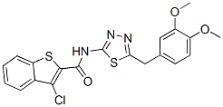 (9ci)-3-氯-n-[5-[(3,4-二甲氧基苯基)甲基]-1,3,4-噻二唑-2-基]-苯并[b]噻吩-2-羧酰胺結(jié)構(gòu)式_600640-91-3結(jié)構(gòu)式