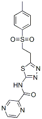 (9CI)-N-[5-[2-[(4-甲基苯基)磺?；鵠乙基]-1,3,4-噻二唑-2-基]-吡嗪羧酰胺結(jié)構(gòu)式_602282-71-3結(jié)構(gòu)式
