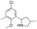 Pyrrolidine, 2-(5-chloro-2-methoxy-3-methylphenyl)-4-methyl- (9ci)Structure,603069-16-5Structure Pyrrolidine, 2-(5-chloro-2-methoxy-3-methylphenyl)-4-methyl- (9ci) Structure,603069-16-5Structure