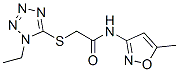 (9ci)-2-[(1-乙基-1H-四唑-5-基)硫代]-n-(5-甲基-3-異噁唑基)-乙酰胺結(jié)構式_603079-09-0結(jié)構式