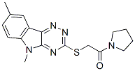 (9CI)-1-[[(5,8-二甲基-5H-1,2,4-噻嗪并[5,6-b]吲哚-3-基)硫代]乙?；鵠-吡咯烷結(jié)構(gòu)式_603946-42-5結(jié)構(gòu)式