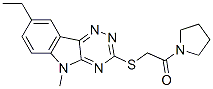 (9CI)-1-[[(8-乙基-5-甲基-5H-1,2,4-噻嗪并[5,6-b]吲哚-3-基)硫代]乙酰基]-吡咯烷結(jié)構(gòu)式_603946-69-6結(jié)構(gòu)式