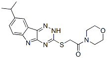 (9ci)-4-[[[8-(1-甲基乙基)-2H-1,2,4-噻嗪并[5,6-b]吲哚-3-基]硫代]乙?；鵠-嗎啉結(jié)構(gòu)式_603947-18-8結(jié)構(gòu)式