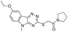 (9CI)-1-[[(8-乙氧基-5-甲基-5H-1,2,4-噻嗪并[5,6-b]吲哚-3-基)硫代]乙酰基]-吡咯烷結(jié)構(gòu)式_603947-77-9結(jié)構(gòu)式