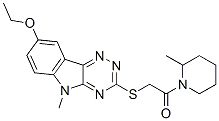 (9ci)-1-[[(8-乙氧基-5-甲基-5H-1,2,4-噻嗪并[5,6-b]吲哚-3-基)硫代]乙酰基]-2-甲基-哌啶結(jié)構(gòu)式_603947-81-5結(jié)構(gòu)式